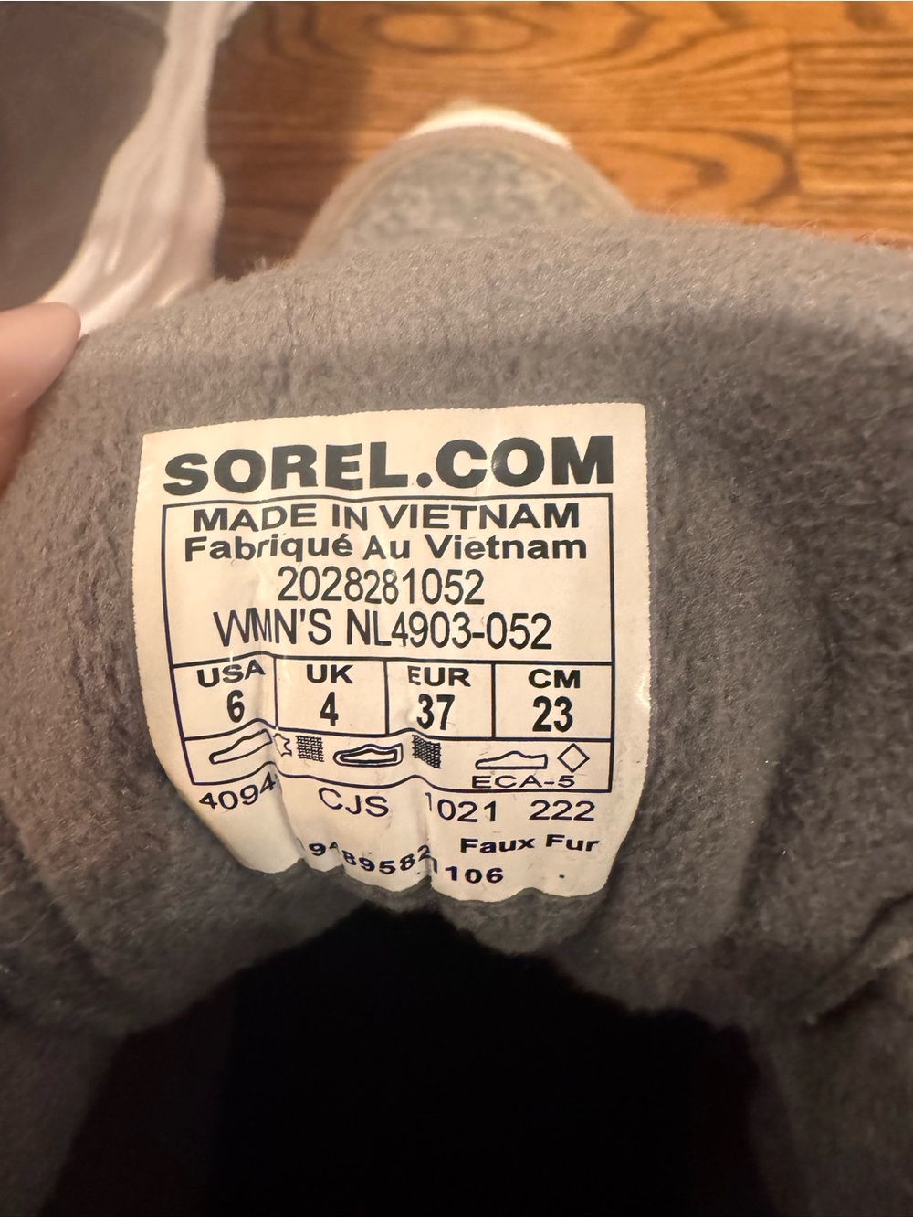 SOREL Kinetic Breakthru Caribou Waterproof Chunky Grey Wool-Accent Boots - Picture 4 of 4